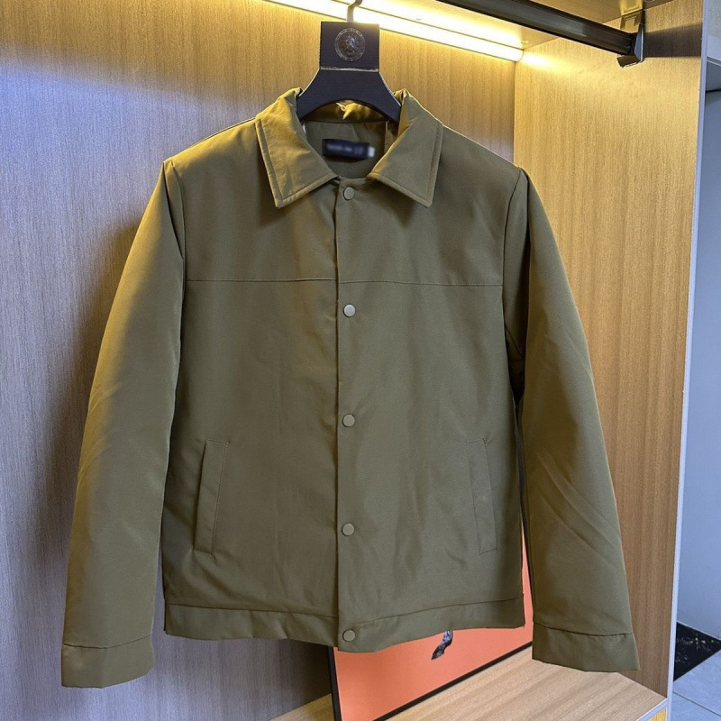 Muški pamučni kaput s reverom, slim kroj, zatvarač, fleece podstava, punjenje od imitacije svile i pamuka