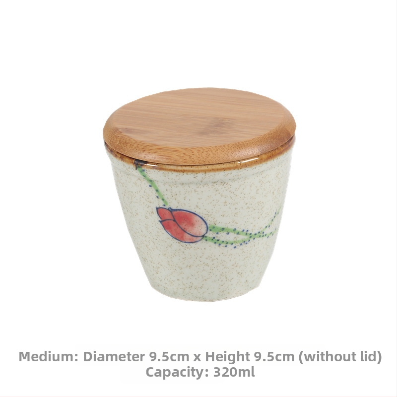 Керамичен релефен комплект бурканчета за подправки с капаци и отворено горло, японски стил, сол и пипер