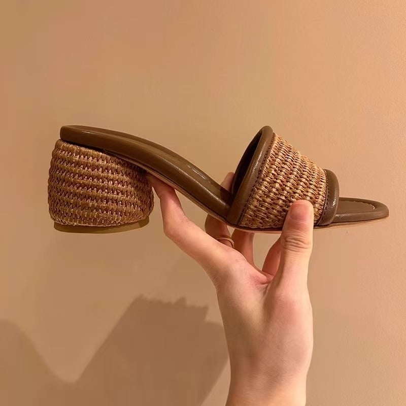 Ženske sandale s otvorenim prstom, ljetni odmor, književno retro, okrugli vrh, gornji materijal: super vlakno, unutarnji materijal: svinjska koža, đon: guma, proljeće 2025