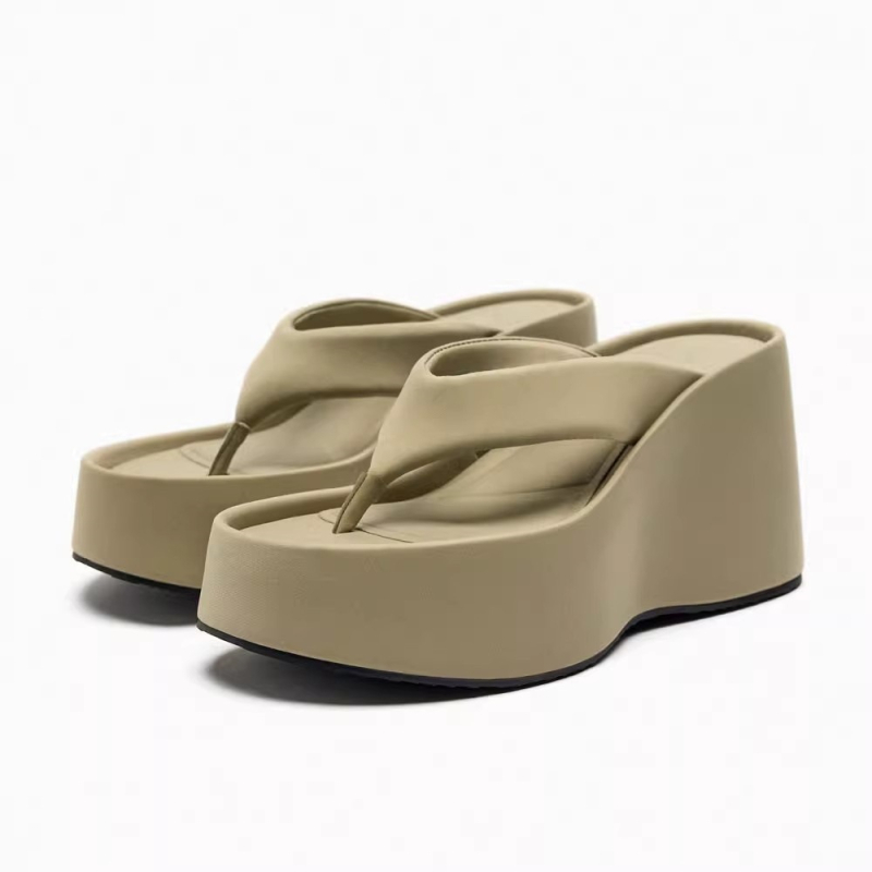 ZASHIYURA 8033 Ženske flip-flop sandale, satenski gornji dio, satenska podstava, gumena potplat, casual stil, ljeto 2025