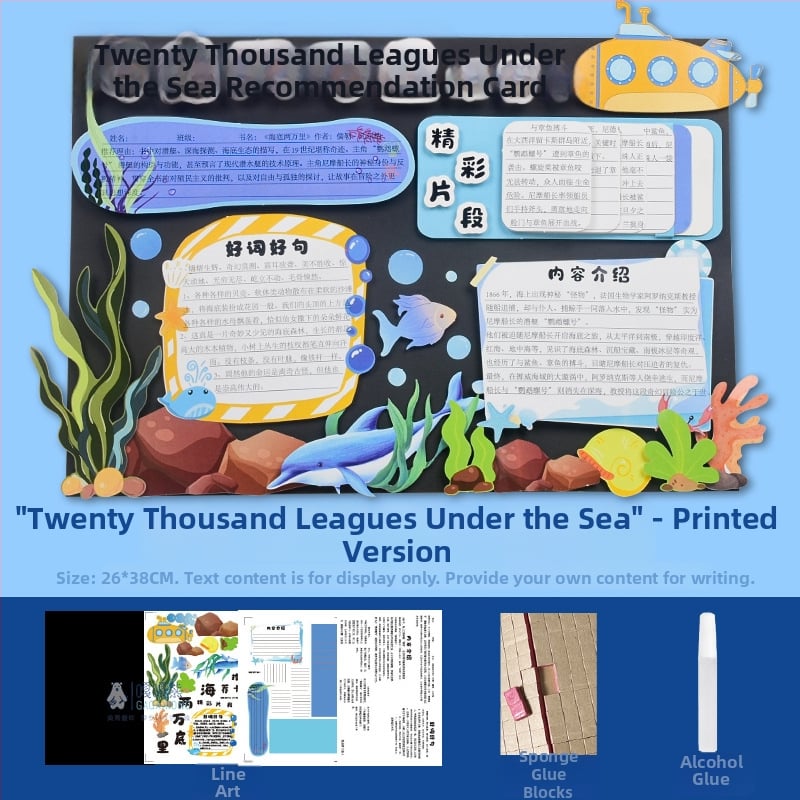 Карта за препоръка на книги - полуготов шаблон за рисуване, ръчно изработено, четири известни образователни илюстровани книги