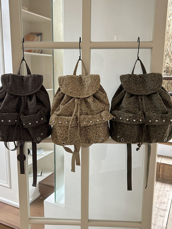 Ranac s leopard printom, kapacitet 20–35 L, kompatibilan s 13-inčnim prijenosnim računalom, najlon materijal, stil za slobodno vrijeme putovanja