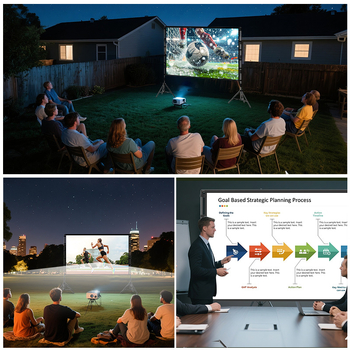 VEIDADZ kültéri vetítővászon, Anti-Glare, 16:9, padlón álló, levehető, hordozható