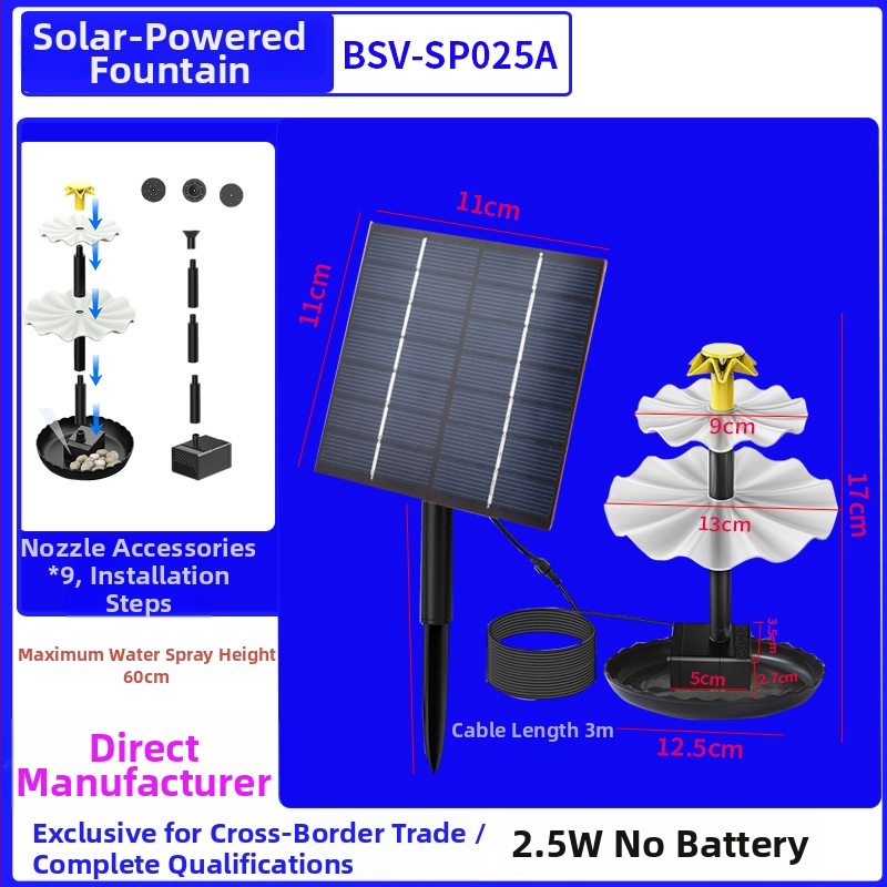 Best way solárna fontána pre kúpanie vták s priamym pohonom