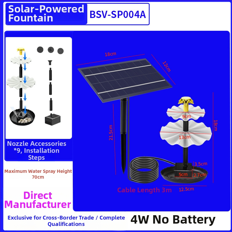 Best way solárna fontána pre kúpanie vták s priamym pohonom