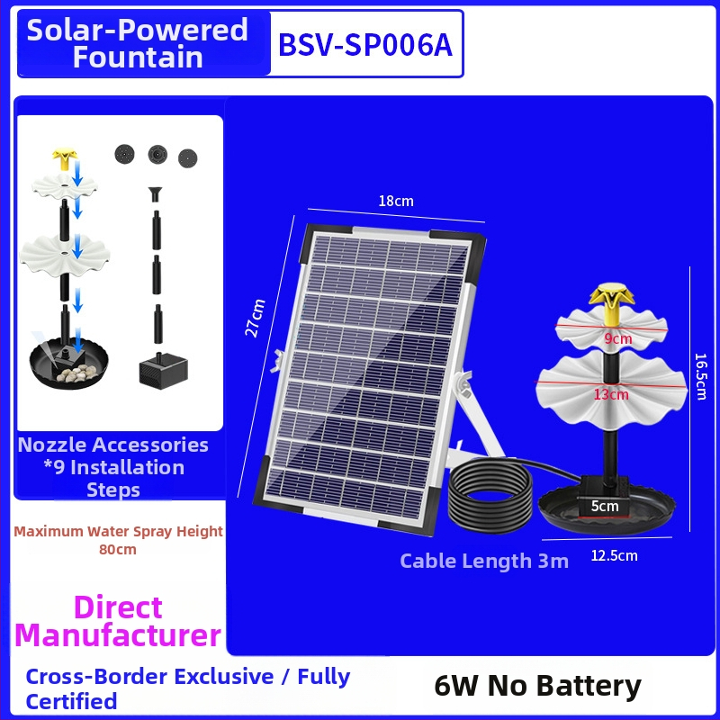 Best way solárna fontána pre kúpanie vták s priamym pohonom