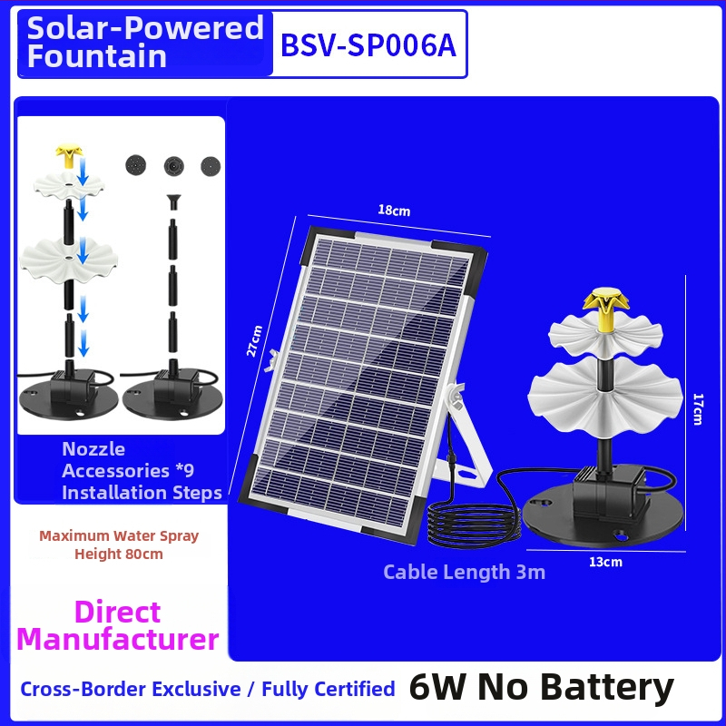 Best way solárna fontána pre kúpanie vták s priamym pohonom