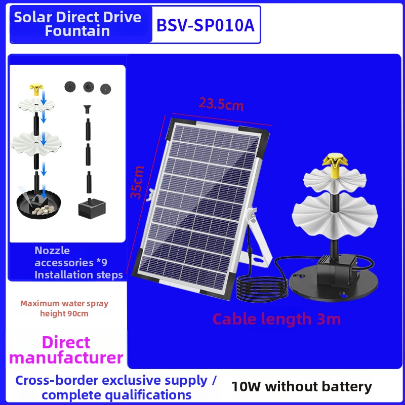 Best way solárna fontána pre kúpanie vták s priamym pohonom