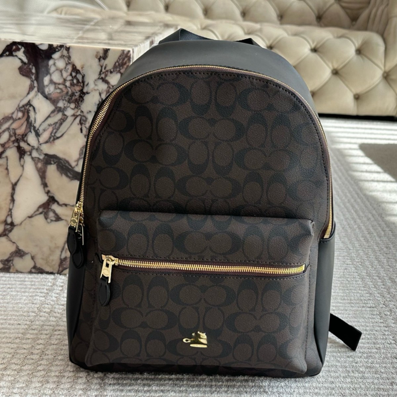 Unisex kožni putni ruksak, s proširivom kapacitetom, s printom, kapacitet ispod 20 L