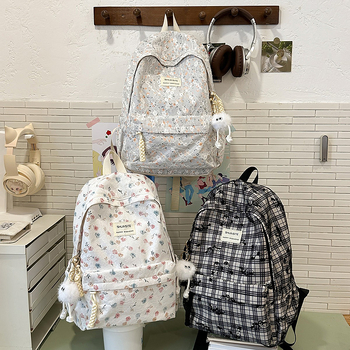 Jesensko-zimski cvjetni školski ruksak, unisex, velik kapacitet, 14-inčni laptop, mladenački kampus stil