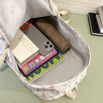 Jesensko-zimski cvjetni školski ruksak, unisex, velik kapacitet, 14-inčni laptop, mladenački kampus stil