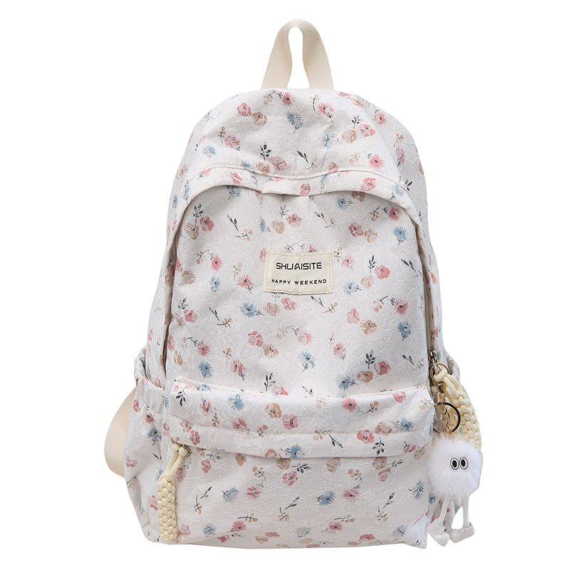 Jesensko-zimski cvjetni školski ruksak, unisex, velik kapacitet, 14-inčni laptop, mladenački kampus stil