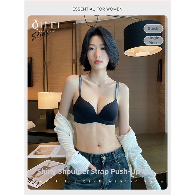 Nylon anyagú melltartó 3/4 kosárral, acélgyűrű nélkül, formázott kosár vékony felső él és vastag alsó él, fix dupla pántok, hátul három sor zár