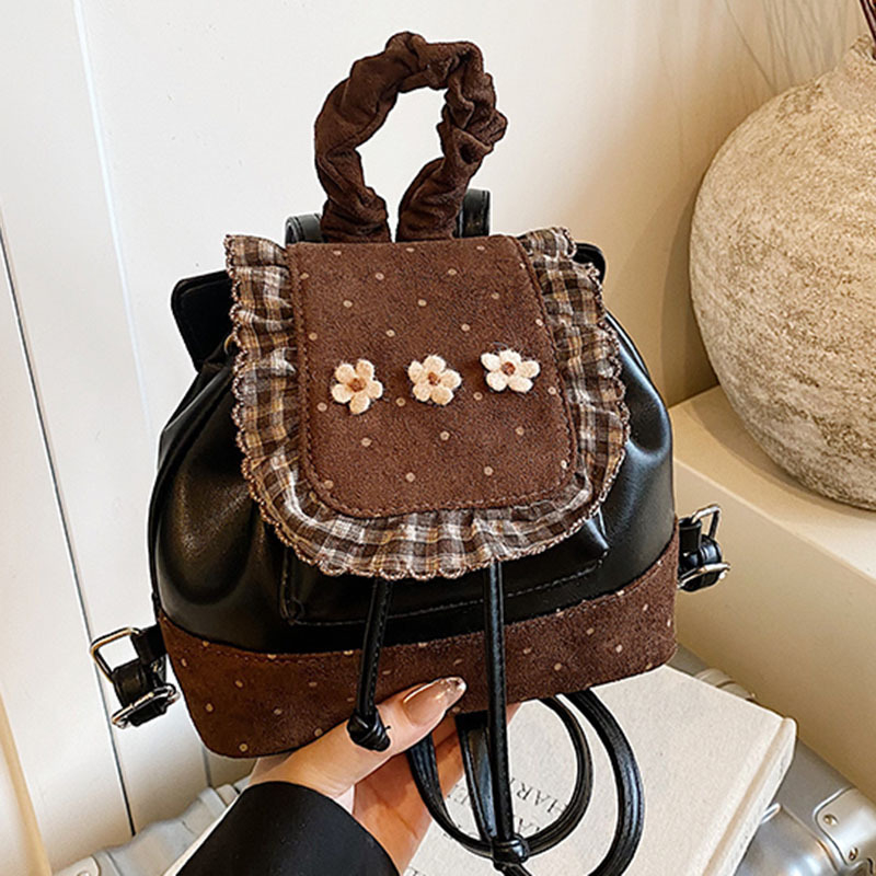 Ženski retro ruksak, nišni dizajn — PU materijal, magnetski zatvarač, podstava od poliestera, otporan na habanje, Tiancai yifei