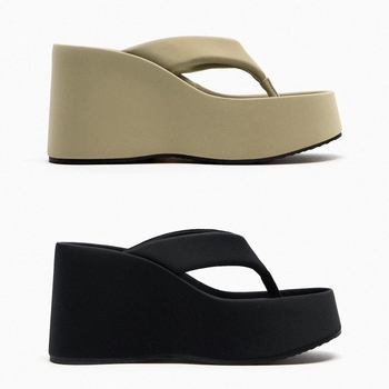 Ženske sandale s debelim potplatom i platformom, gornji dio nubuk kože od goveđeg, zaobljeni nos, šifra proizvoda 87676800, proljeće 2024