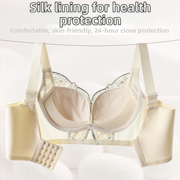 Esküvői melltartó kis mellhez, 3/4 kosár, felső rész vékony, alsó rész vastag, Mulberry selyem bélés, állítható vállpántok, hátul négy sor zár