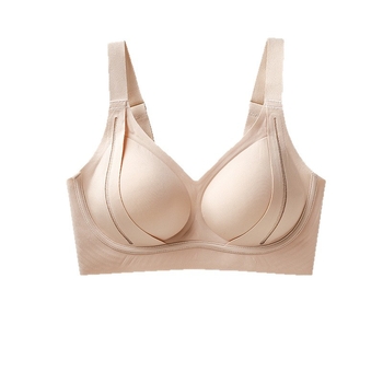Sutien fără cusături cu susținere moale și ridicare, material nylon, căptușeală spandex, cupă medie modelată cu cupă latex, bretele fixe duble, închidere spate cu patru rânduri de carlige