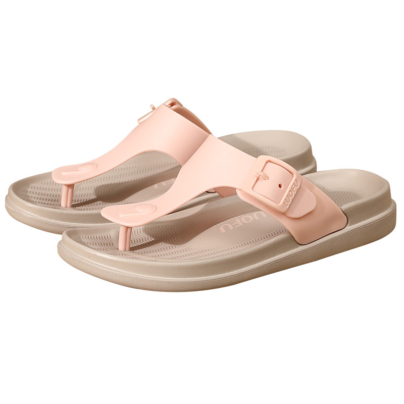 Ženske sandale flip-flop tipa T, PVC gornji dio, EVA đon, debljina đona 2 cm, ravna peta, oblik prsta: riblja kost