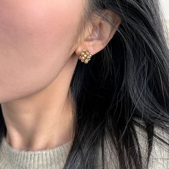 Geometrijske bakrene naušnice s 18K pozlatom, ženski modni nakit