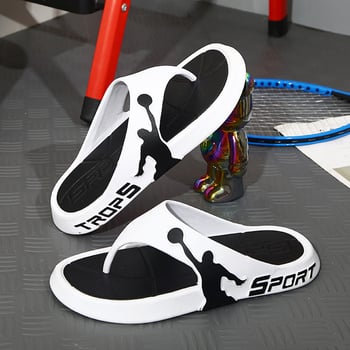 Джапанки за мъже, марка Qile family, младежки стил с открит пръст, PVC горна част, инжекционна подметка