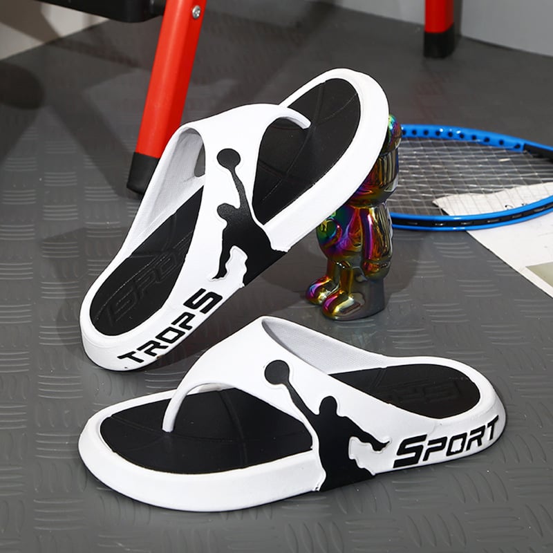 Джапанки за мъже, марка Qile family, младежки стил с открит пръст, PVC горна част, инжекционна подметка