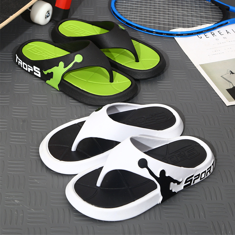 Джапанки за мъже, марка Qile family, младежки стил с открит пръст, PVC горна част, инжекционна подметка