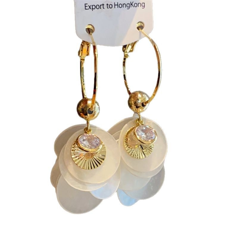 Σκουλαρίκια — Μικτά υλικά, Γεωμετρικό σχήμα, Χειροποίητα, Ακίδες από χαλκό