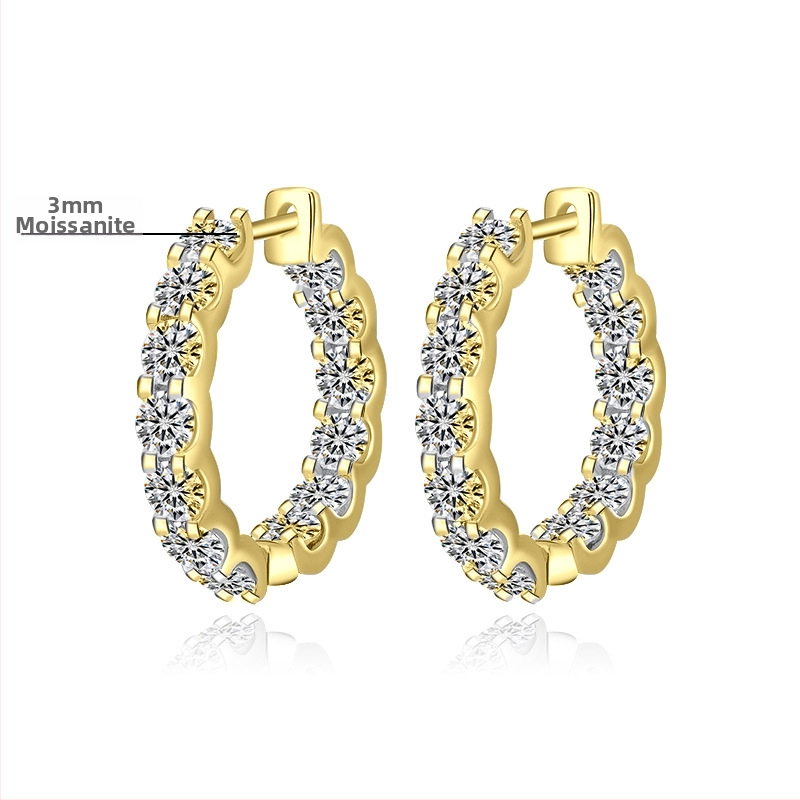 Strieborné náušnice S925, okrúhly syntetický kameň, výrez osem sŕdc a osem šípov