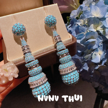 Σκουλαρίκια – Ζιρκόν σταγόνες με γεωμετρικό σχήμα, επεξεργασία ζιρκόνιο, ασημένια βύσματα στα αυτιά, στυλ παλάτι