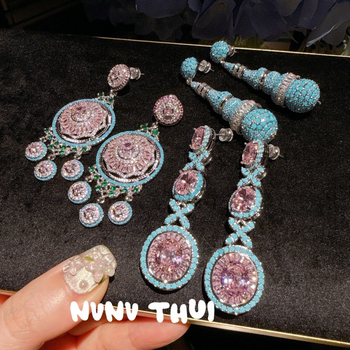 Σκουλαρίκια – Ζιρκόν σταγόνες με γεωμετρικό σχήμα, επεξεργασία ζιρκόνιο, ασημένια βύσματα στα αυτιά, στυλ παλάτι