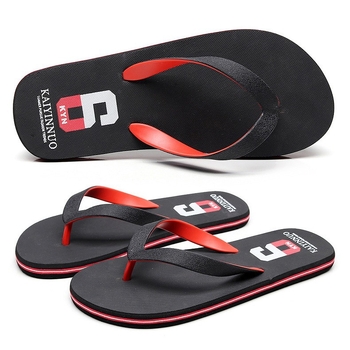 Мъжки джапанки за лято, за открито, с мека и нескользяща подметка, PVC горна част, инжекционна конструкция