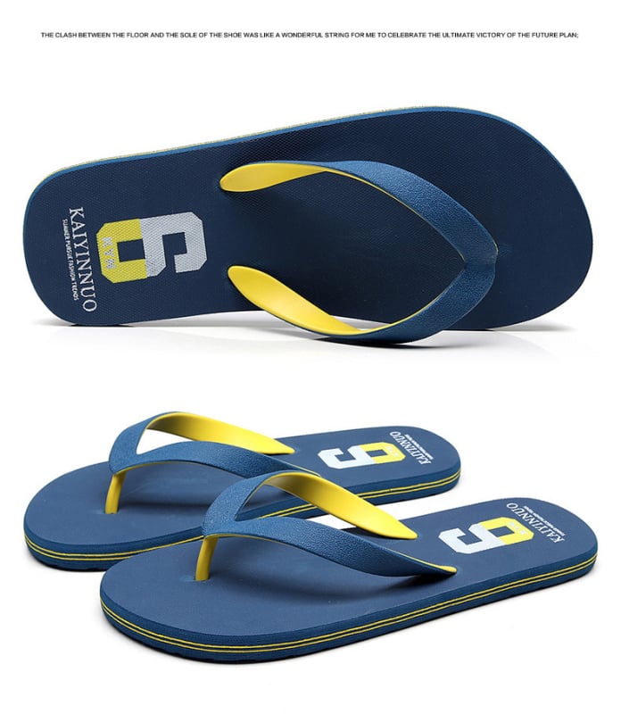 Мъжки джапанки за лято, за открито, с мека и нескользяща подметка, PVC горна част, инжекционна конструкция