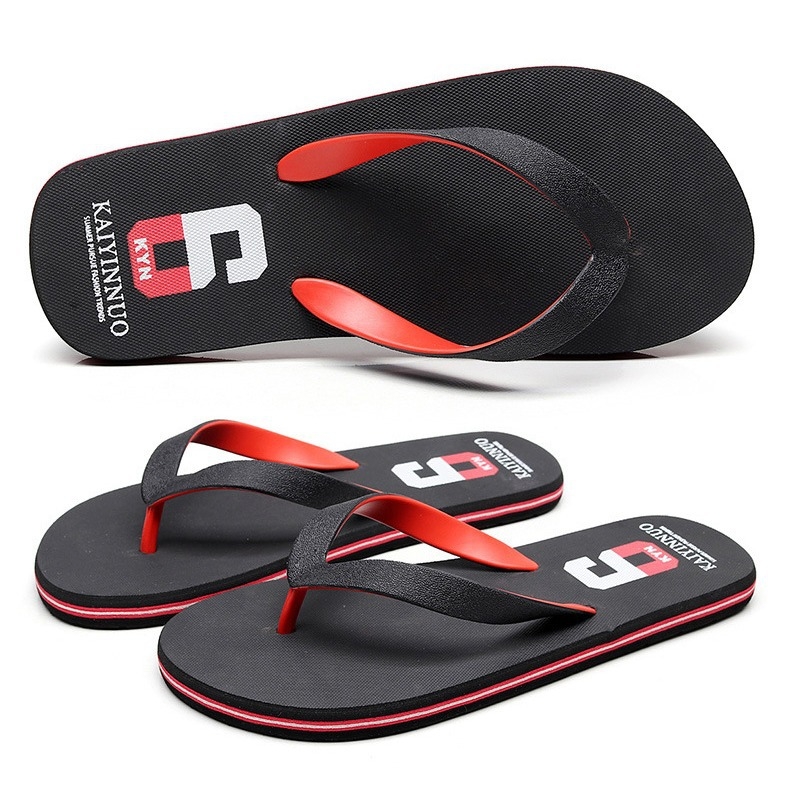 Мъжки джапанки за лято, за открито, с мека и нескользяща подметка, PVC горна част, инжекционна конструкция