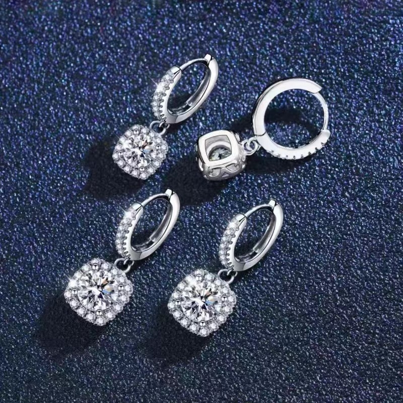 Χαλκός σκουλαρίκια με μοτίβο αστερισμού και τοποθέτηση διαμαντιών, φρέσκο και γλυκό στυλ