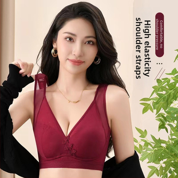 Sutien din bumbac, stil vestă, cupă completă, cupe subțiri modelate, bretele fixe duble — confortabil