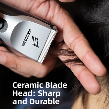 Vezeték nélküli hajvágó — beépített akkumulátor, kerámia vágófej, kefés motor, vízálló, teljesen mosható