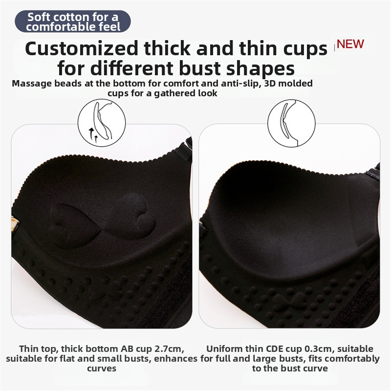 Sutien leopard cu închidere frontală, push-up, cupă 3/4, cupă subțire modelată, material respirabil din nylon-spandex