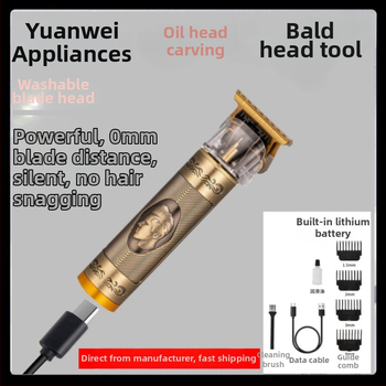 Mini elektrický kadernícky strihač s bezkartovým motorom, čepeľ z titánovej zliatiny, vstavaná batéria 300-500 mAh, prevádzka 0-1 h, hlučnosť pod 36 dB