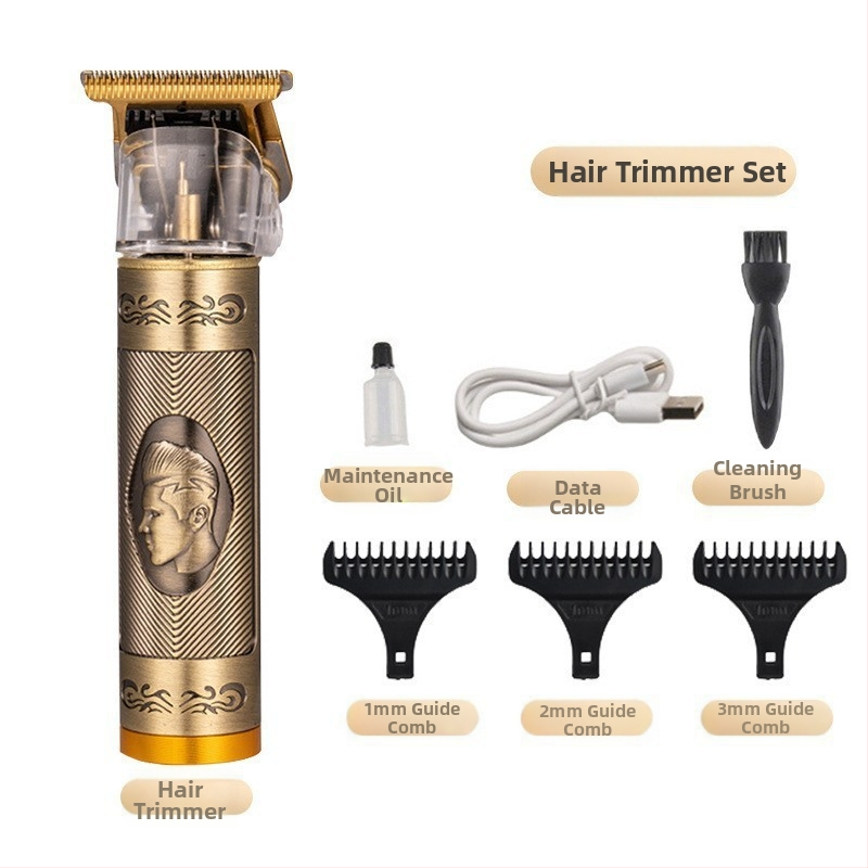 Mini elektrický kadernícky strihač s bezkartovým motorom, čepeľ z titánovej zliatiny, vstavaná batéria 300-500 mAh, prevádzka 0-1 h, hlučnosť pod 36 dB