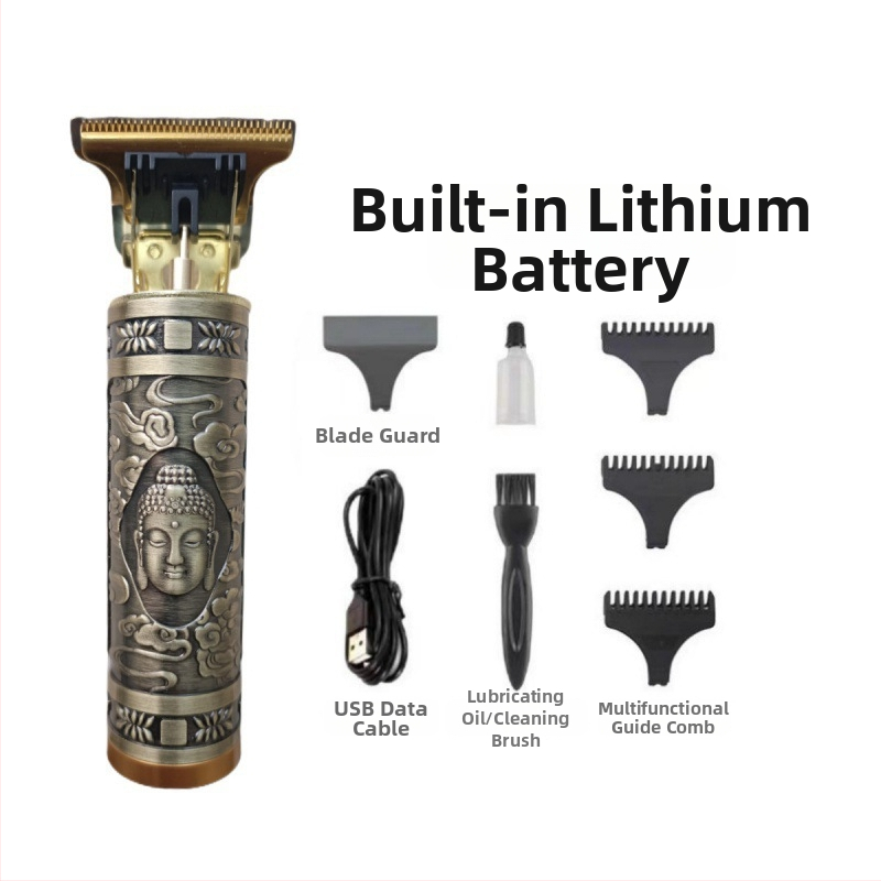 Mini elektrický kadernícky strihač s bezkartovým motorom, čepeľ z titánovej zliatiny, vstavaná batéria 300-500 mAh, prevádzka 0-1 h, hlučnosť pod 36 dB