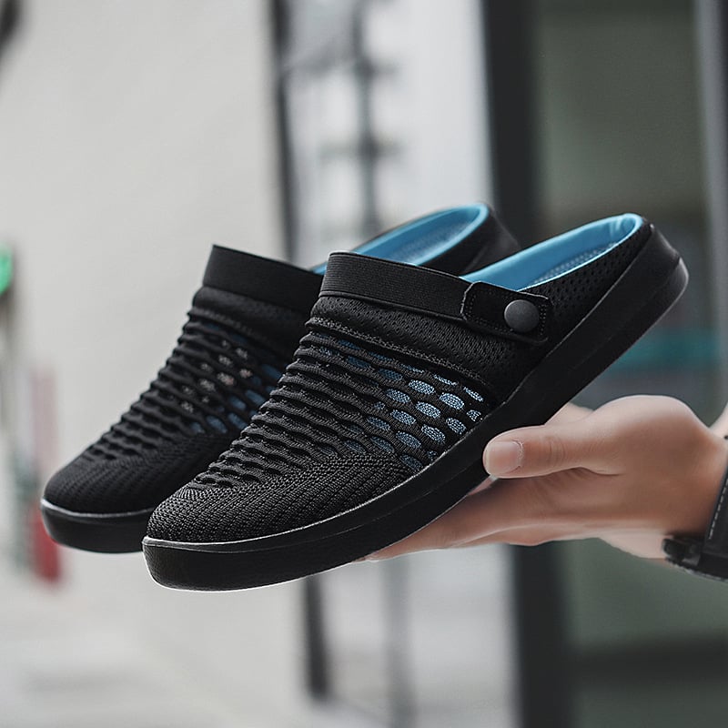Мъжки слип-он сандали, дишащо мрежесто горнище, MD подметка, Casual стил, Есен 2024