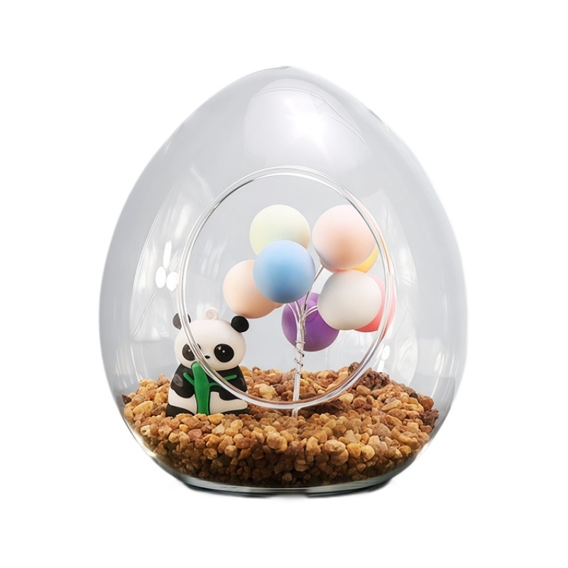 Micro táj üveg – tojás alakú, kézzel fújt, magas boroszilikát üveg, testreszabható