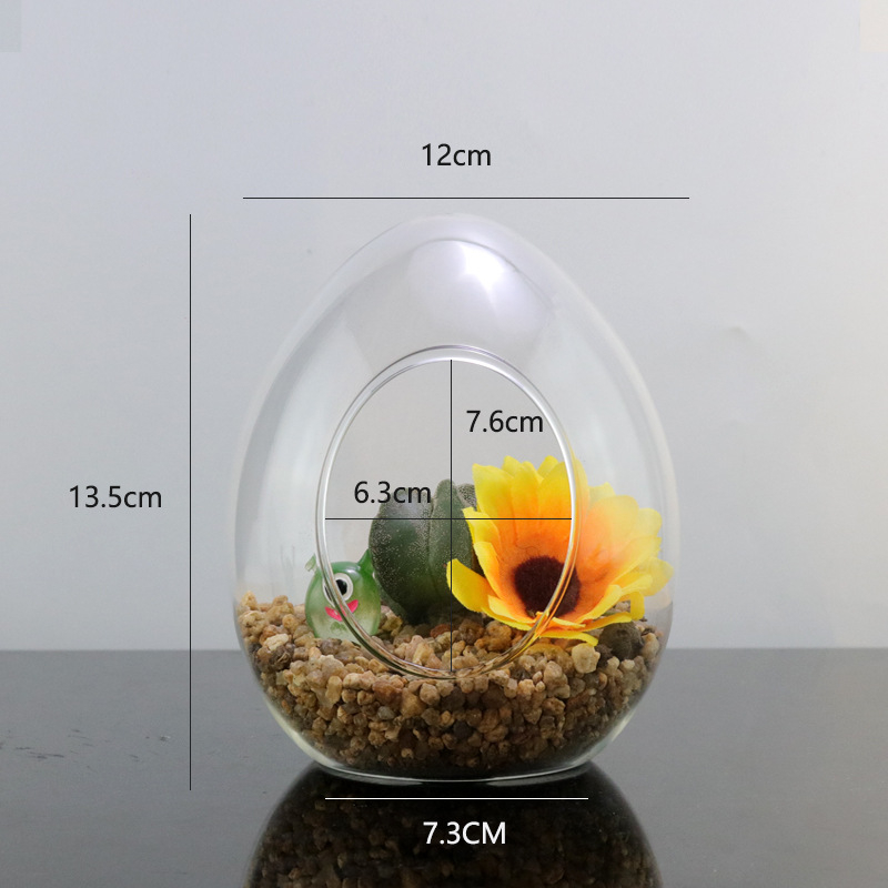 Micro táj üveg – tojás alakú, kézzel fújt, magas boroszilikát üveg, testreszabható