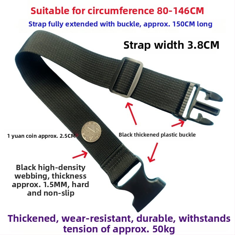 Ζώνη αποσκευών με αγκράβα – ενισχυμένη ζώνη συσκευασίας και επέκτασης για βαλίτσες, 1000D πολυπροπυλένιο, Φθινόπωρο 2024