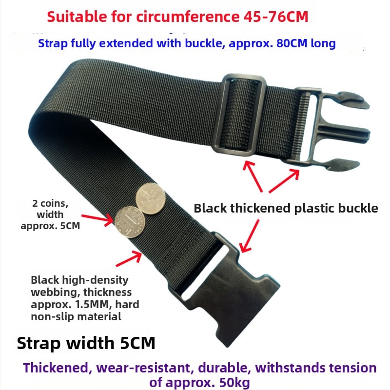 Ζώνη αποσκευών με αγκράβα – ενισχυμένη ζώνη συσκευασίας και επέκτασης για βαλίτσες, 1000D πολυπροπυλένιο, Φθινόπωρο 2024