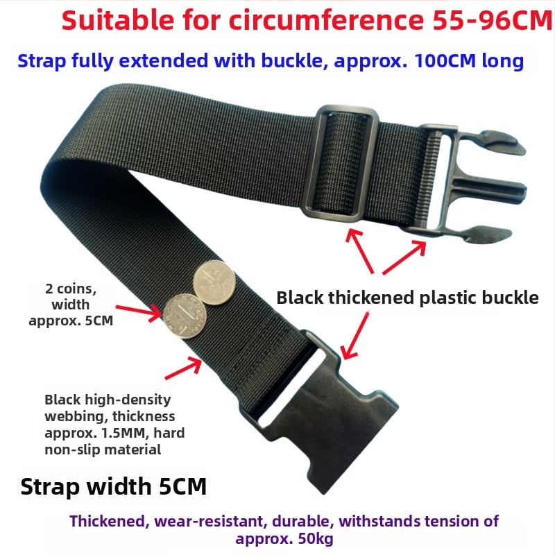 Ζώνη αποσκευών με αγκράβα – ενισχυμένη ζώνη συσκευασίας και επέκτασης για βαλίτσες, 1000D πολυπροπυλένιο, Φθινόπωρο 2024