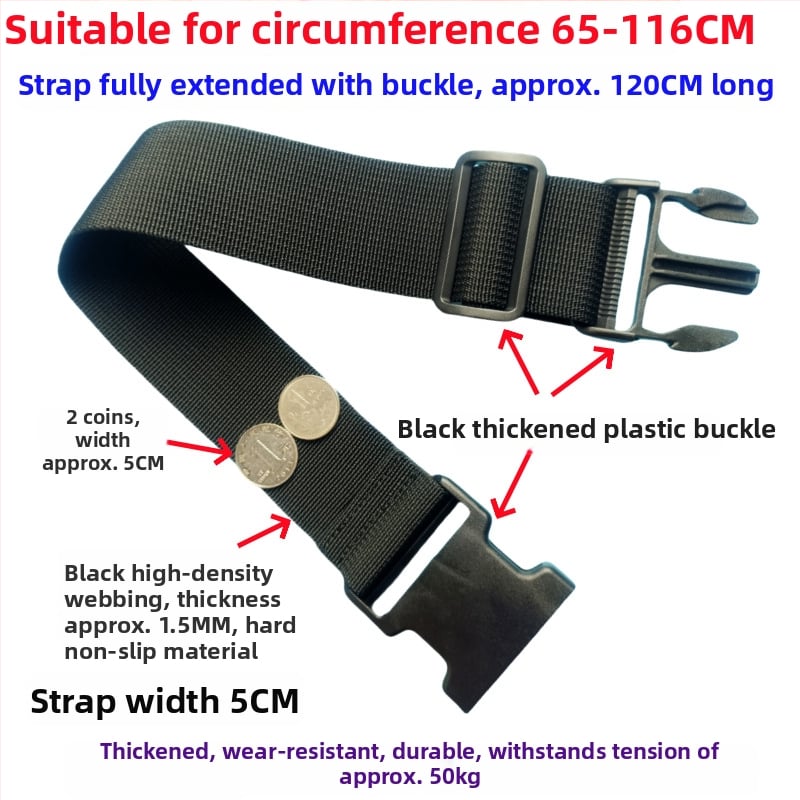 Ζώνη αποσκευών με αγκράβα – ενισχυμένη ζώνη συσκευασίας και επέκτασης για βαλίτσες, 1000D πολυπροπυλένιο, Φθινόπωρο 2024