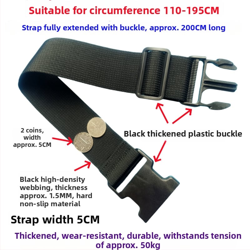 Ζώνη αποσκευών με αγκράβα – ενισχυμένη ζώνη συσκευασίας και επέκτασης για βαλίτσες, 1000D πολυπροπυλένιο, Φθινόπωρο 2024