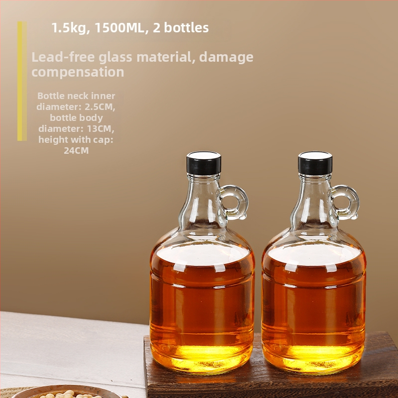 Staklena boca za ulje sa zatvaračem, hrana siguronosti, za sezamovo ulje i čajno ulje, automatsko otvaranje i zatvaranje