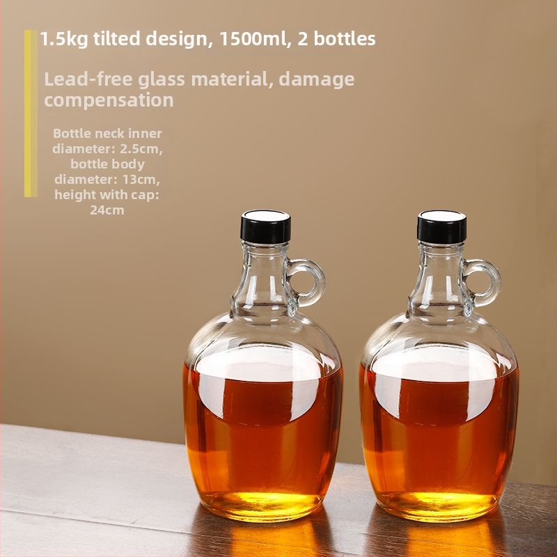 Staklena boca za ulje sa zatvaračem, hrana siguronosti, za sezamovo ulje i čajno ulje, automatsko otvaranje i zatvaranje